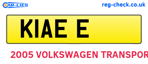 K1AEE are the vehicle registration plates.