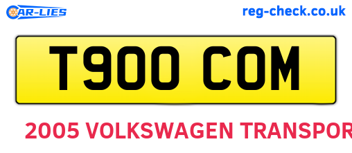 T900COM are the vehicle registration plates.