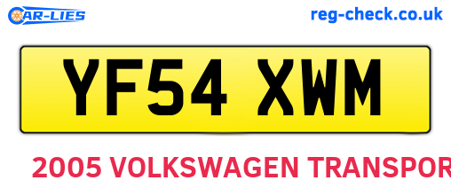 YF54XWM are the vehicle registration plates.