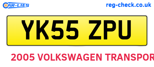 YK55ZPU are the vehicle registration plates.