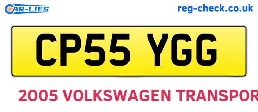 CP55YGG are the vehicle registration plates.