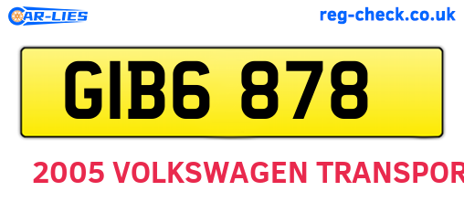 GIB6878 are the vehicle registration plates.