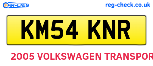 KM54KNR are the vehicle registration plates.