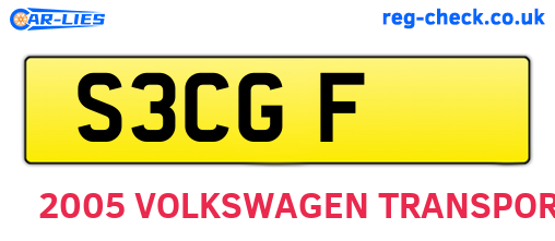 S3CGF are the vehicle registration plates.
