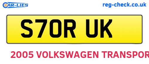S70RUK are the vehicle registration plates.