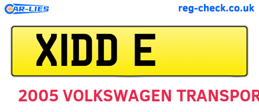 X1DDE are the vehicle registration plates.