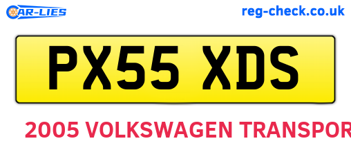 PX55XDS are the vehicle registration plates.