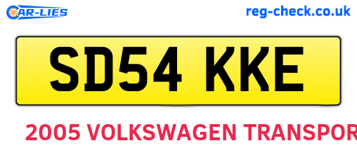 SD54KKE are the vehicle registration plates.