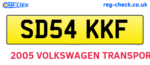 SD54KKF are the vehicle registration plates.