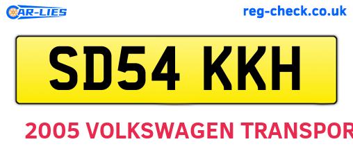 SD54KKH are the vehicle registration plates.