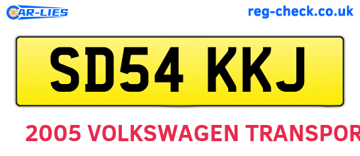 SD54KKJ are the vehicle registration plates.