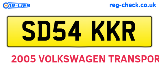 SD54KKR are the vehicle registration plates.