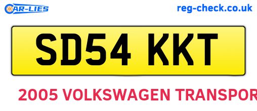 SD54KKT are the vehicle registration plates.