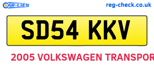 SD54KKV are the vehicle registration plates.