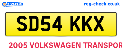 SD54KKX are the vehicle registration plates.