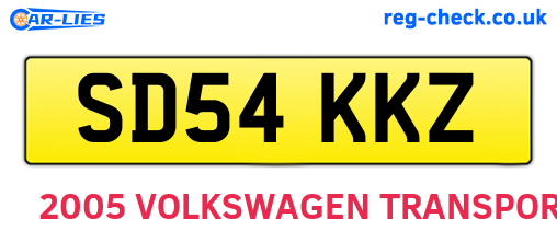 SD54KKZ are the vehicle registration plates.