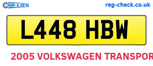 L448HBW are the vehicle registration plates.
