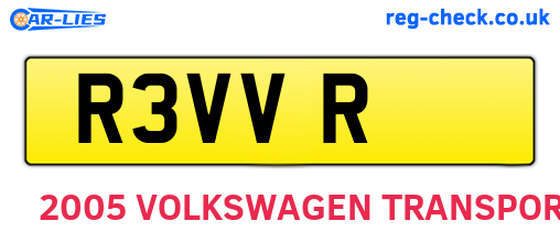R3VVR are the vehicle registration plates.