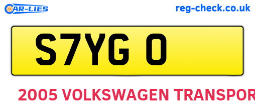 S7YGO are the vehicle registration plates.