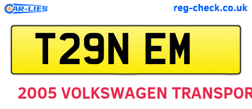 T29NEM are the vehicle registration plates.