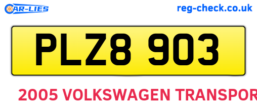 PLZ8903 are the vehicle registration plates.