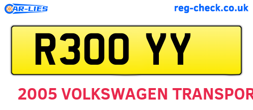 R30OYY are the vehicle registration plates.