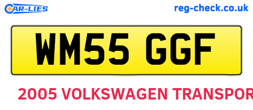 WM55GGF are the vehicle registration plates.