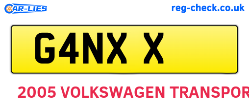 G4NXX are the vehicle registration plates.