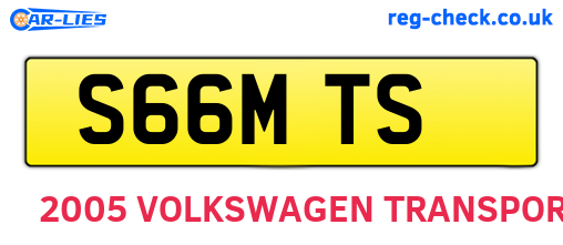 S66MTS are the vehicle registration plates.