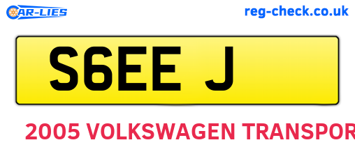 S6EEJ are the vehicle registration plates.