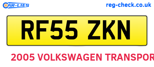 RF55ZKN are the vehicle registration plates.
