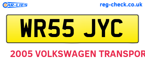 WR55JYC are the vehicle registration plates.