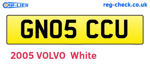 GN05CCU are the vehicle registration plates.
