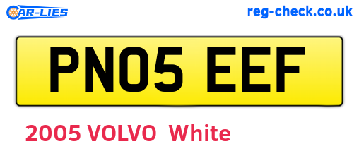 PN05EEF are the vehicle registration plates.