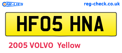 HF05HNA are the vehicle registration plates.