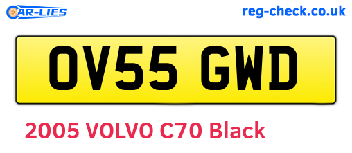 OV55GWD are the vehicle registration plates.