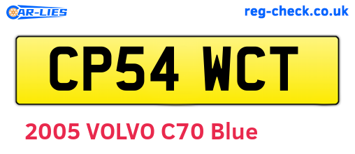CP54WCT are the vehicle registration plates.