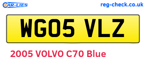 WG05VLZ are the vehicle registration plates.