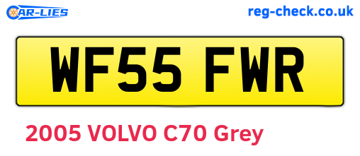 WF55FWR are the vehicle registration plates.