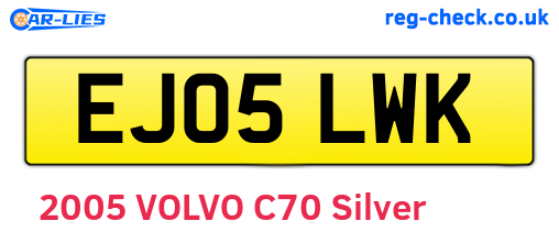 EJ05LWK are the vehicle registration plates.