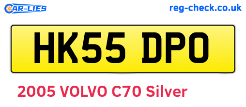 HK55DPO are the vehicle registration plates.