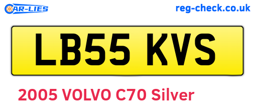 LB55KVS are the vehicle registration plates.