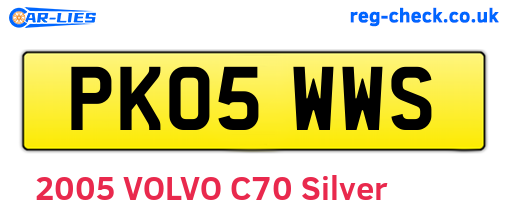 PK05WWS are the vehicle registration plates.