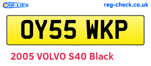 OY55WKP are the vehicle registration plates.