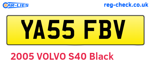 YA55FBV are the vehicle registration plates.