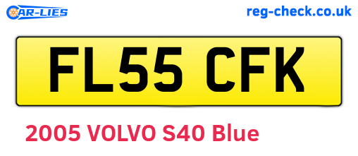 FL55CFK are the vehicle registration plates.