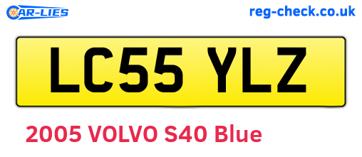 LC55YLZ are the vehicle registration plates.