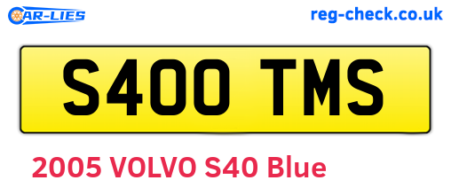S400TMS are the vehicle registration plates.