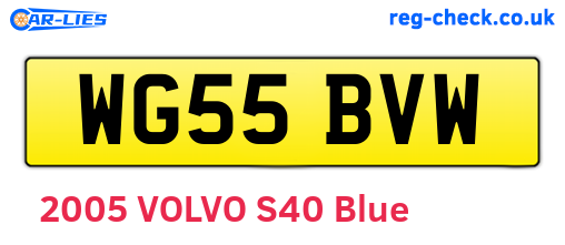 WG55BVW are the vehicle registration plates.