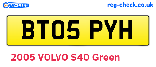 BT05PYH are the vehicle registration plates.